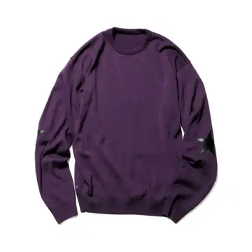 SOPHNET. STAR ELBOW PATCH CREWNECK KNIT