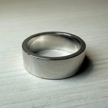 플라티나 850 평평한 반지 와이드 남성용 22호