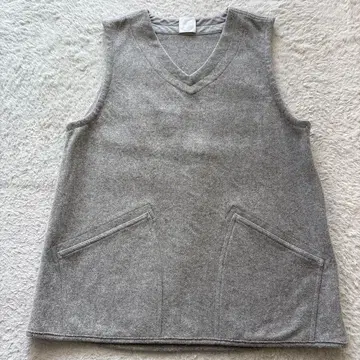 5W 파이브 더블 고와트 울 베스트 V넥 사이드 지퍼