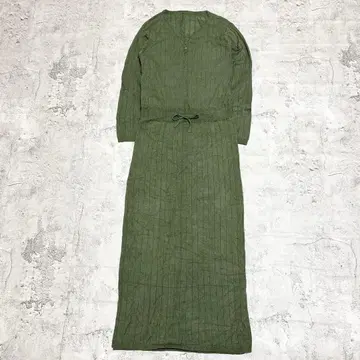 anana 아나나 리브 니트 원피스 모스그린 긴팔 프리