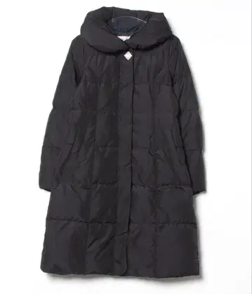 블랙 후드 부착 다운 자켓 S