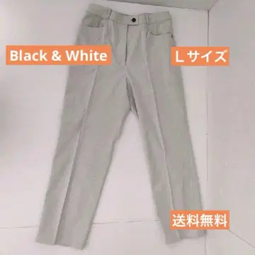 Black&white 스포츠 웨어 팬츠 L 라이트 그레이 마 혼방 골프