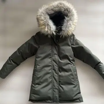 PYRENEX 후드 부착 다운 자켓 올리브