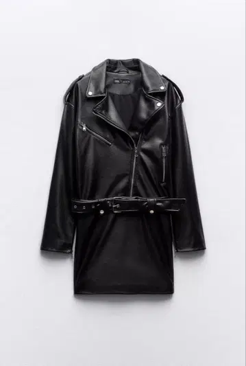 자라 가죽 원피스 미니 드레스 가죽 자켓