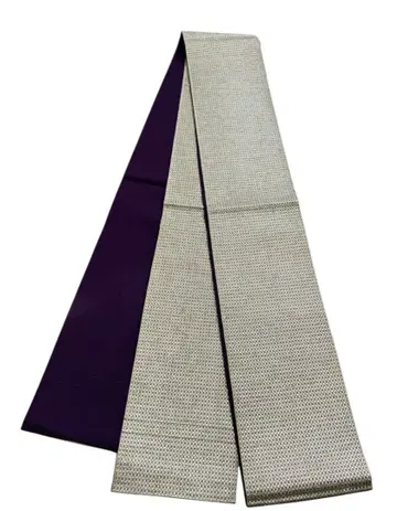 T 58 반폭 오비 하카타 오리 순수 실크 코부쿠로 오비