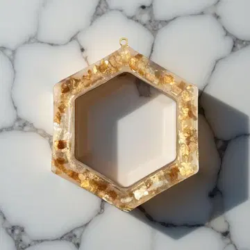 음양 통합 오르가나이트 육각형 프레임 펜던트 참