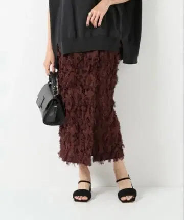 IENA 컷 자카드 이지 스커트 36