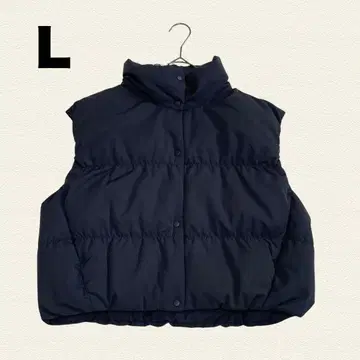 [ 새상품 ] 유니클로 C 다운 베스트 L 블랙 크롭