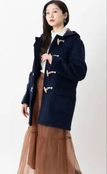 LONDON TRADITION Rina 더플 코트 다크 블루 34S