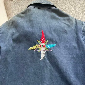 빈티지 프리메이슨 디자인 워크 자켓