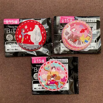 디즈니 자수 캔뱃지 3종