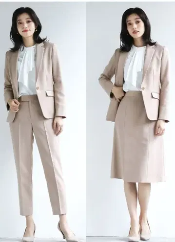 화이트 조라 워셔블 여성 수트 셋업 3세트 새상품급
