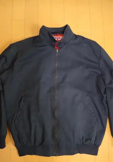 네이비 점퍼 체크 안감