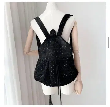 도트 벨벳 물방울 백팩 냅색