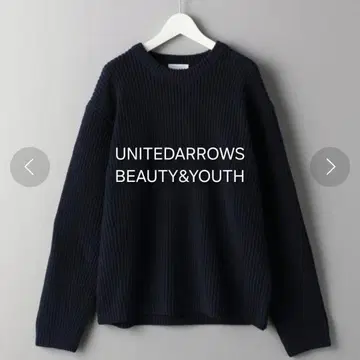 UNITEDARROWS BEAUTY&YOUTH 크루넥 니트 네이비