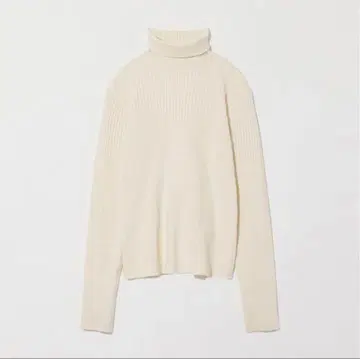 eaphi random rib turtleneck knit ivory