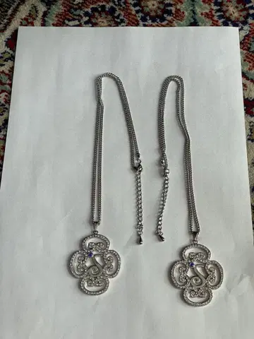 엘레강트한 네잎클로버 목걸이 페어