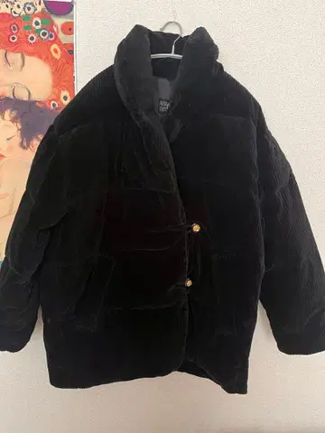 블랙 코듀로이 다운 자켓 LL 정도