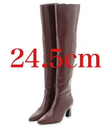 릴리 브라운 포인트 투 니하이 부츠 24.5