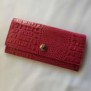 미사용 FURLA 훌라 리자드 엠보 가죽 장지갑