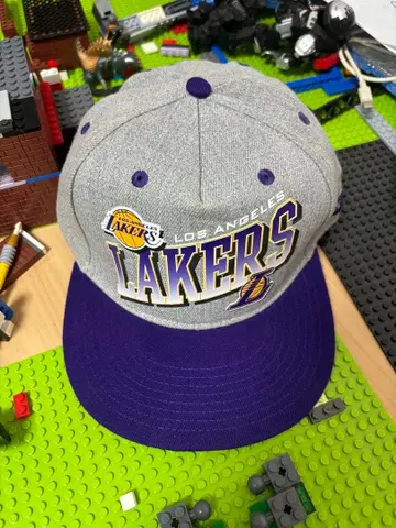 LosAngelesLakers 야구 모자 그레이/퍼플 야구 대두