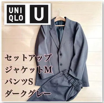 유니클로U 테일러드 자켓 M 와이드 핏 테이퍼드 팬츠 S 셋업