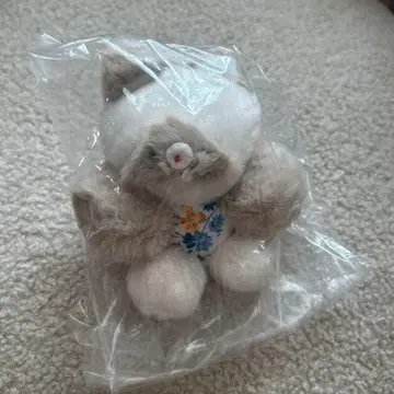 말미 고양이의 동그란 봉제 인형 가챠 너구리 씨