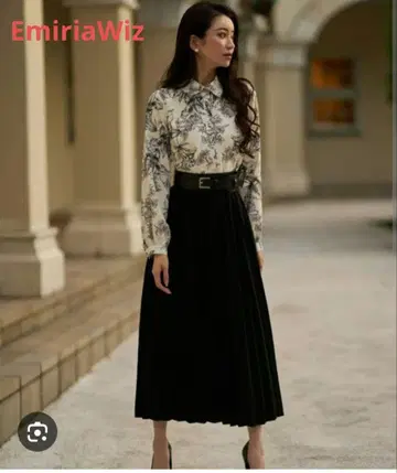 emiria wiz 플라워 프린트 플리츠 원피스