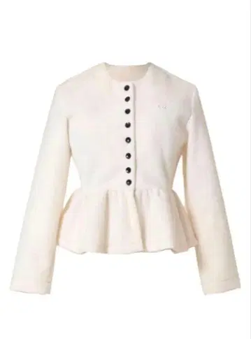 bibiy 페플럼 가디건 화이트