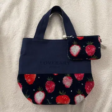 페이러러브러리 딸기 백 파우치