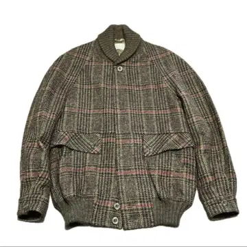 dunhill 빈티지 체크 무늬 블루종 자켓