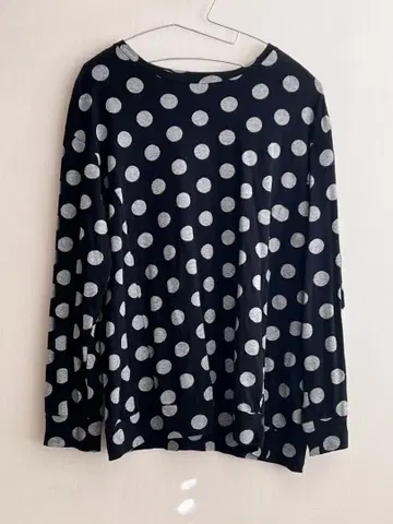 플랜테이션 도트 무늬 긴팔