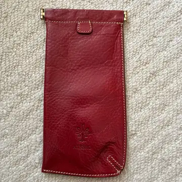 알베로 가죽제 빨간색 안경 케이스