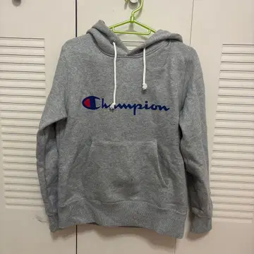 챔피온 그레이 후드 부착 후드티 M 여성용