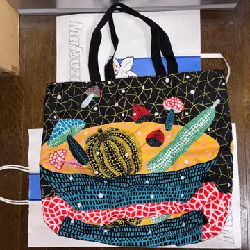 쿠사마 야요이 컬러풀 과일 디자인 토트백