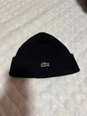 LACOSTE 블랙 니트 모자