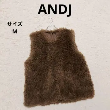 ANDJ 베스트 퍼 베스트 여성용 M 브라운 캐주얼 개성있는