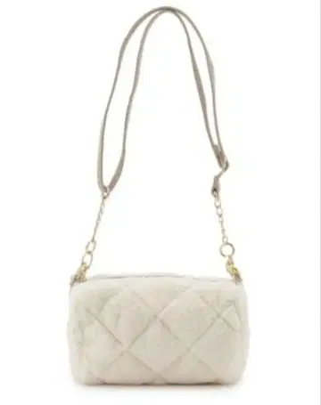 grove 퀼트 에코 퍼 더블 숄더 아이보리 화이트 2way