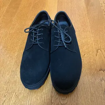 CEDAR CREST 블랙 스웨이드 레이스업 슈즈