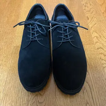 CEDAR CREST 블랙 스웨이드 레이스업 슈즈