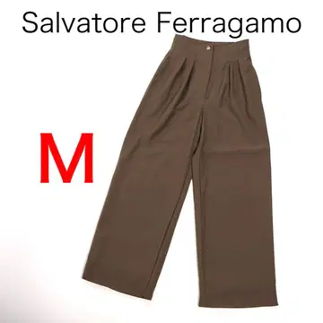 H4653 살바토레 페라가모 턱 포함 하이웨스트 와이드 팬츠