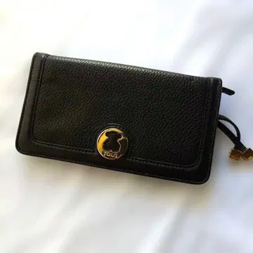 미사용 새상품 TOUS 가죽 이단 접이식 장지갑 천연 가죽