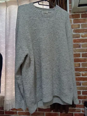 BEAUTY&YOUTH 그레이 크루넥 니트