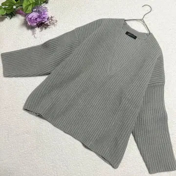 [스터링 루어] V넥 니트 두꺼운 원단 니트 오버 사이즈 체형 커버 S