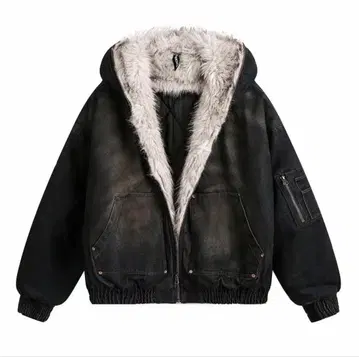 데님 블랙 자켓 퍼 포함