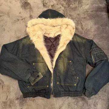 데님 블랙 자켓 퍼 포함