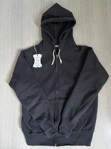 WAREHOUSE & CO. 다크 그레이 풀 집업 후드티 흑먹색