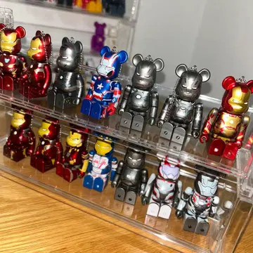 BE@RBRICK Happy 복권 아이언맨 세트+선반 100%