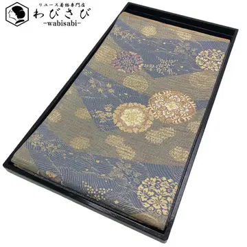 후쿠로 오비 화환문 유수 하기 나데시코 금은사 O-2459