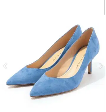 새상품급! FABIO RUSCONI 파랑 스웨이드 펌프스 35.5